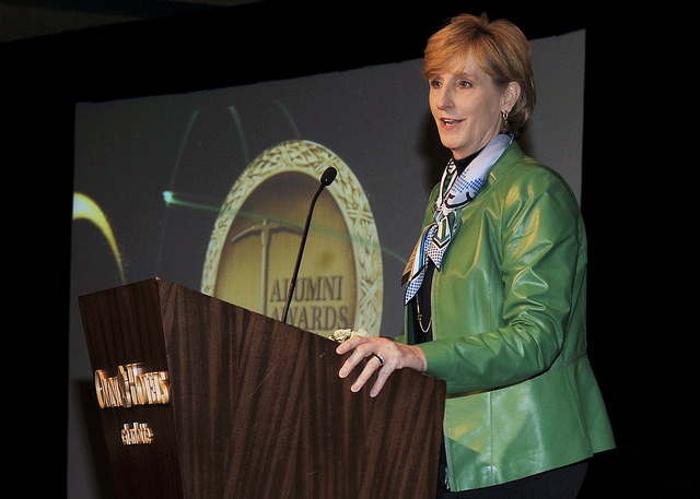Susan DeVore speaks at University Alumni Awards